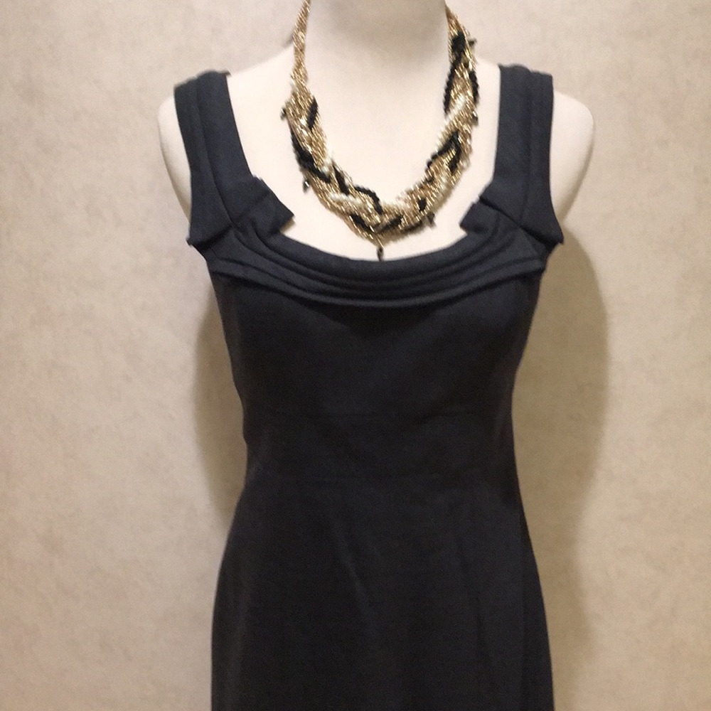 Elie Tahari Charcoal Wool Edgy Sheath 2